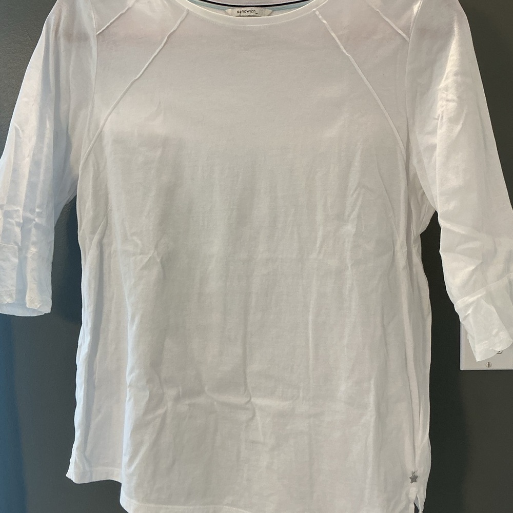 Blouse légère Sandwich, coton blanc, gr.M